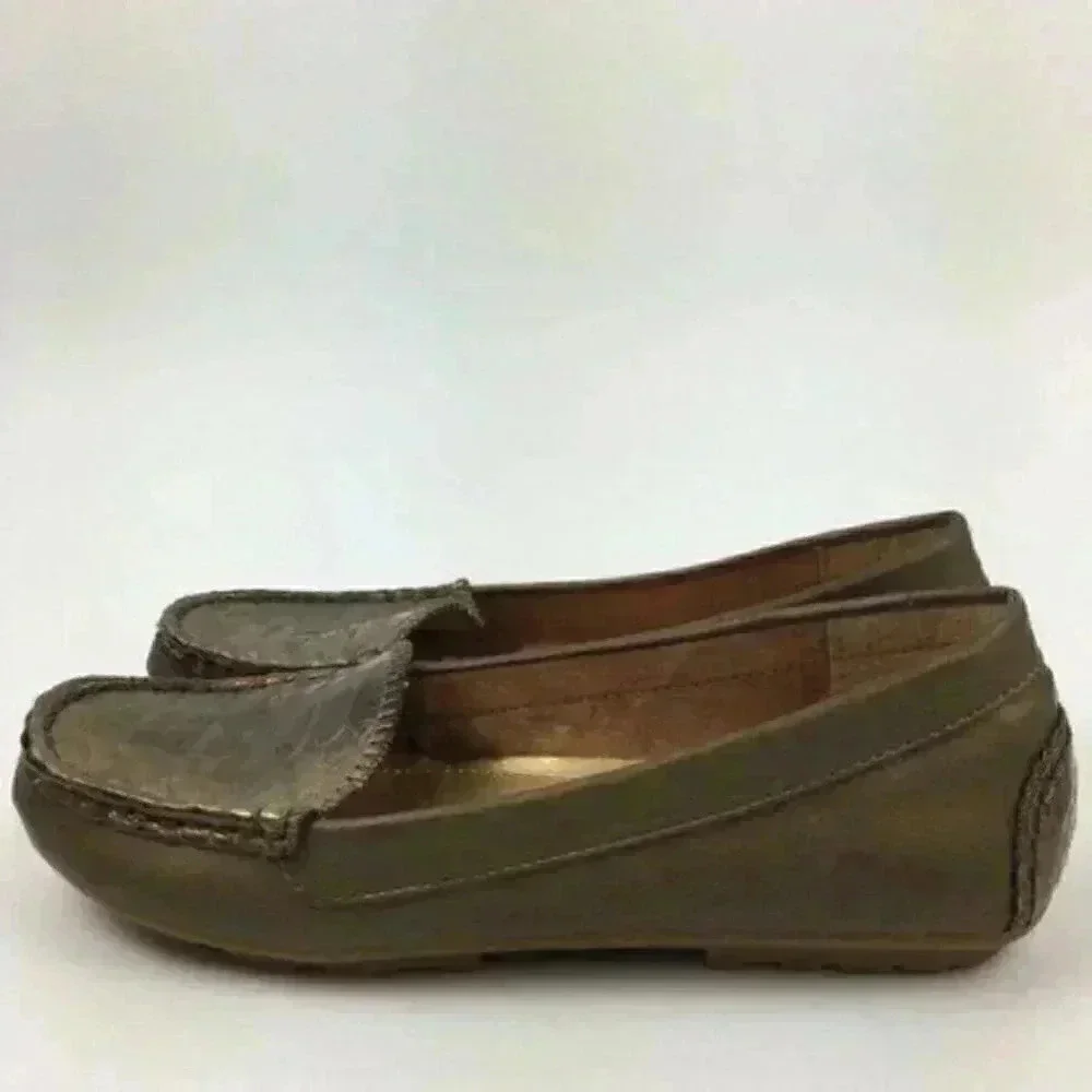 Baretraps Kieran Bronze Snakeskin Print Loafers